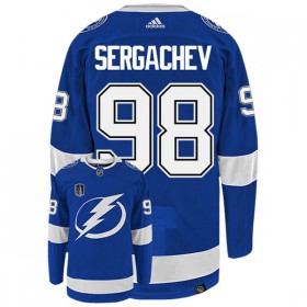 Tampa Bay Lightning Mikhail Sergachev 98 Adidas Stanley Cup 2022 Blau Trikot Authentic - Herren